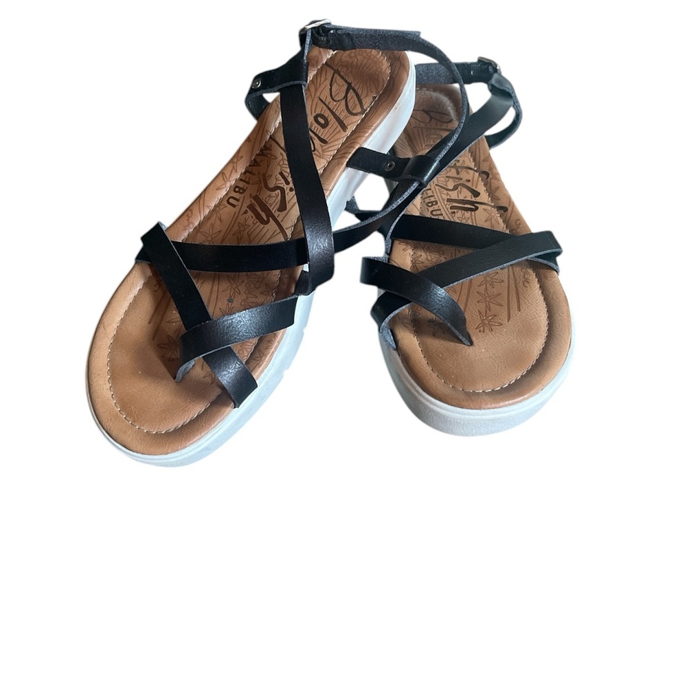 Blowfish Black and Tan Sandals